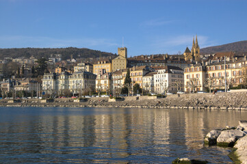 quay of Neuchatel, Switzerland