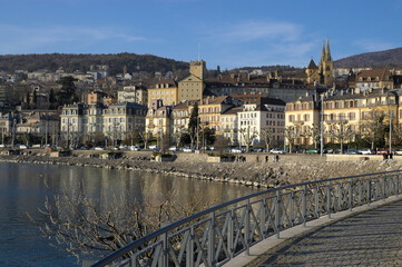 quay of Neuchatel, Switzerland