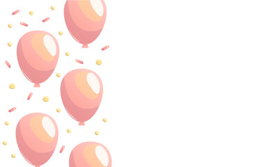 A playful design featuring vibrant red and yellow balloons on a white background. Perfect for creating festive greeting cards, cheerful banners, or party invitations.