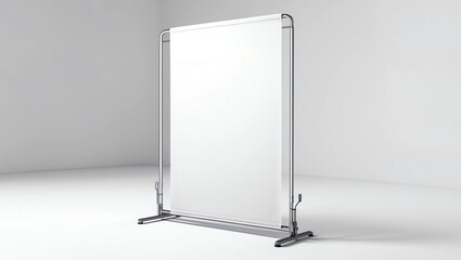 White blank advertising press wall with fabric banner template
