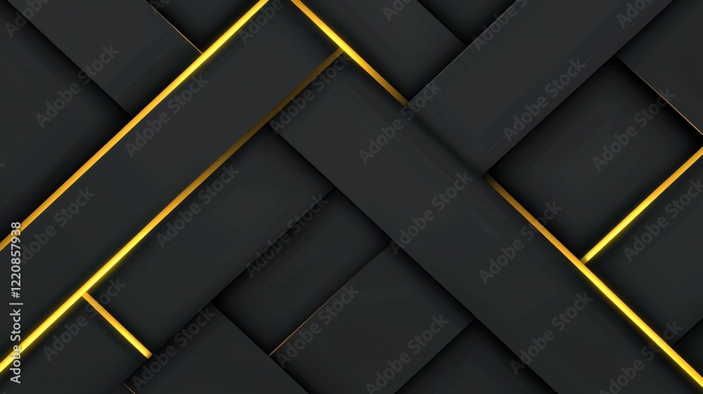 Poster geometric pattern background with glowing elements in dark color scheme