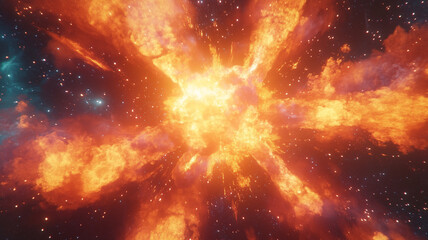 Fiery Cosmic Explosion in Deep Space