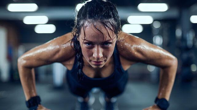 Person engaging in high-intensity interval training at gym, showcasing dedication and commitment to fitness and personal health improvement.