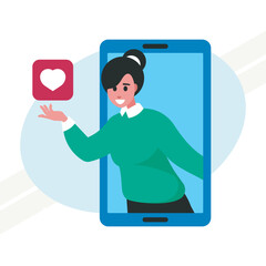 Social network concept illustration