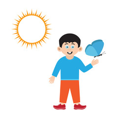 kid with butterfly icon