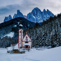 Winter in The Dolomites, Northern Italy