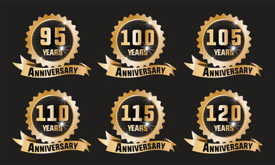 Celebrating milestone anniversaries with elegant gold badges