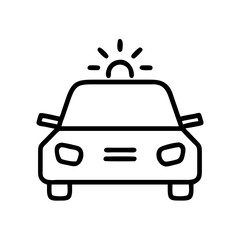 Obraz premium Police car icon on a transparent background for transport concept