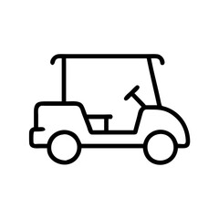 Fototapeta premium Golf cart icon on a transparent background for transport concept