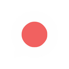  Red circle on white background. Vector illustration.