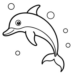vector illustration of a dolphin