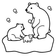 vector illustration of a polar bear