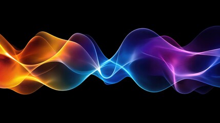 A colorful explosion of soft waves flowing across the frame, creating a visual representation of sound