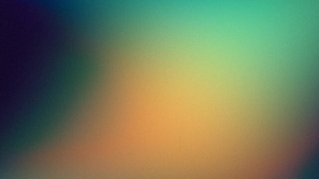 Retro grainy noise abstract background with rainbow multicolor gradient wave, copy space. Bright orange yellow green cyan blue violet faded red color blend. Blurred spectrum light flow. Flowing motion