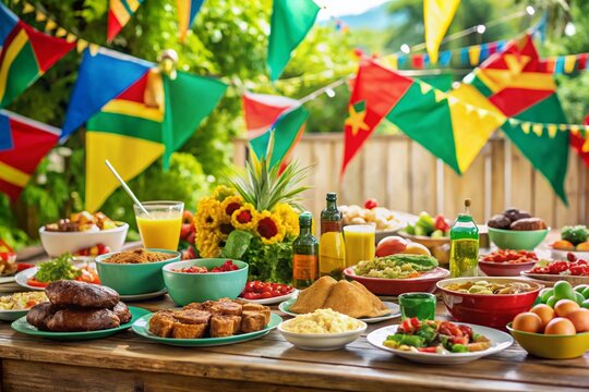 Antigua Barbuda Independence Day Festive Food Photography