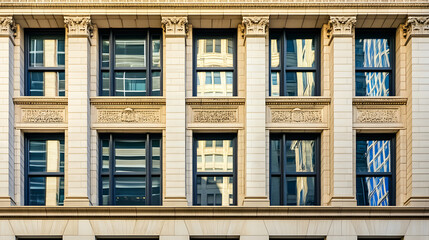 Fototapeta premium Dramatic courthouse exterior featuring towering stone columns and grand architecture, symbolizing justice, authority, and the importance of legal proceedings in society.