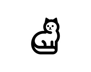 Cat logo design icon symbol vector illustration