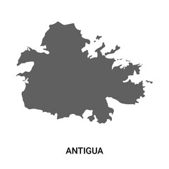 Obraz premium Antigua silhouette map Antigua and Barbuda map