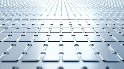 Obraz premium Metallic surface patterns industrial space 3d render clean environment wide angle view modern design concepts