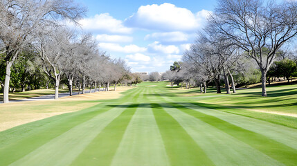 Daytime texas golf scene