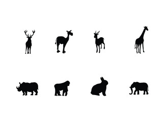 Obraz premium Animals silhouette