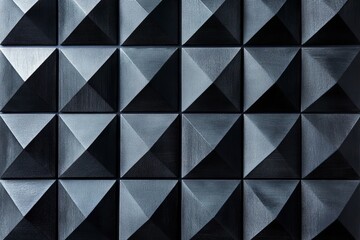 Obraz premium A black and white photo of a wall with squares