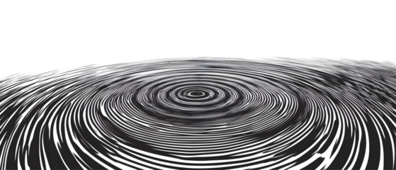 Comic-style radial lines for motion effects, with a bold black pattern. Isolated on White Background, clipping path  - 
