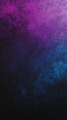 Naklejka premium Dark purple, blue, and black grainy background with glowing gradient shape