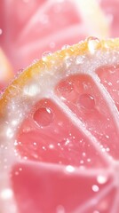 Bright citrus slices glisten with droplets, showcasing vibrant colors and highlighting freshness for a visually appealing food display