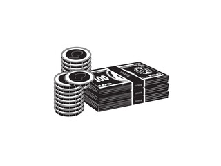 stack of coins and notes