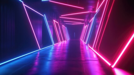 Abstract futuristic techno vibes in neon