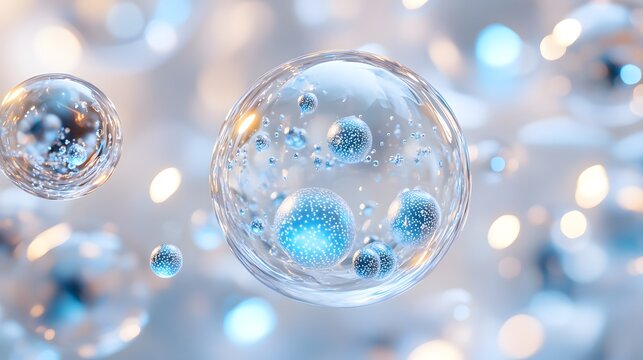 Exosomes suspended in transparent spheres