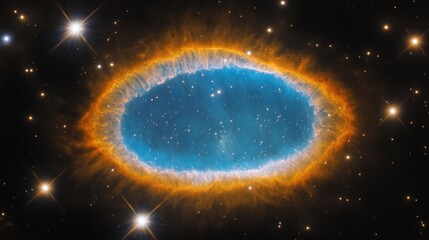 Fototapeta premium A Stunning Image Of The Ring Nebula In Space