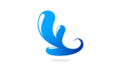 Naklejka premium Liquid water with shadow design vector