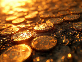 Bitcoin reaching new milestone, all time high. Bitcoins raining from the skies.