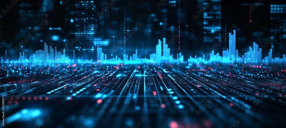 Poster diagram graph stock market visual background. business finance profit data. generative ai technology