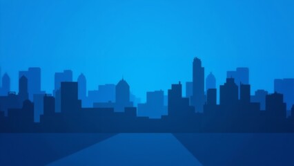 Naklejka premium A stylized city scene at night with bold lines, abstract shapes, and deep shadows.