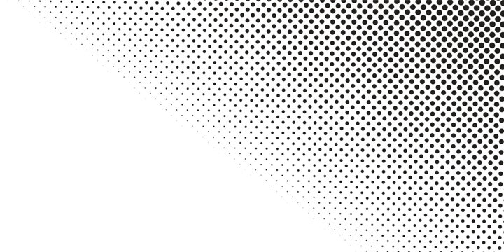Dotted halftone gradient texture. Vanishing polka dot background. Repeating dots gradation pattern background simple art modern