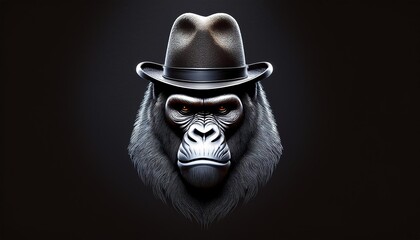 portrait of a gorilla 
