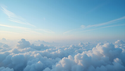 Fototapeta premium Serene Cloud Formation Above the World