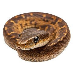 Obraz premium Angled view full body shot of an extremely perfect looking single Moccasin Snake animal isolated on a white transparent background