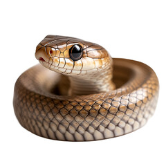 Obraz premium Angled view full body shot of an extremely perfect looking single Mole Snake animal isolated on a white transparent background