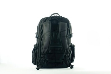 Backpack Isolated on White Background Laptop Rucksack Schoolbag Back Rear View