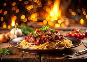Delicious Beef Spaghetti Dinner - Long Exposure Photography