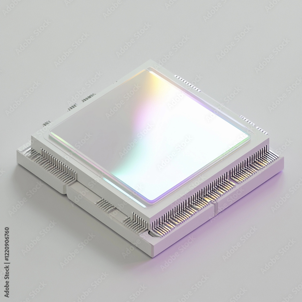 Poster advanced microchip showcasing innovative design features