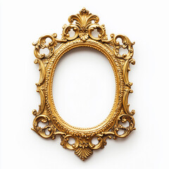 Decorative golden frame with intricate designs displayed