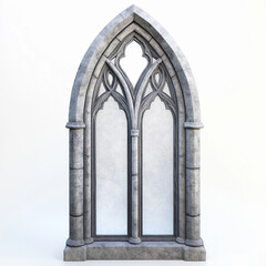 Naklejka premium Gothic arch window design with intricate details