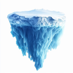 Obraz premium Floating ice formation in bright blue color