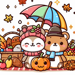 Fototapeta premium Autumn and pumpkin (1)