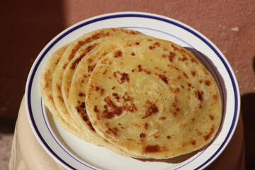 Msemmen Close Up, Traditional Moroccan Flatbread